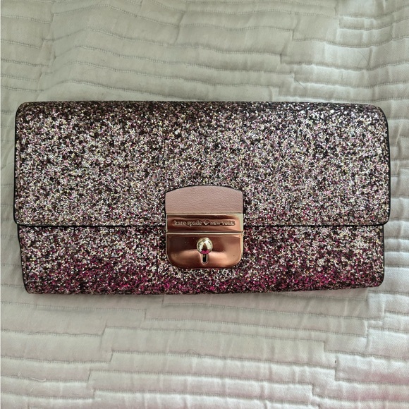 KATE SPADE PINK SPARKLE CLUTCH - Picture 16 of 16